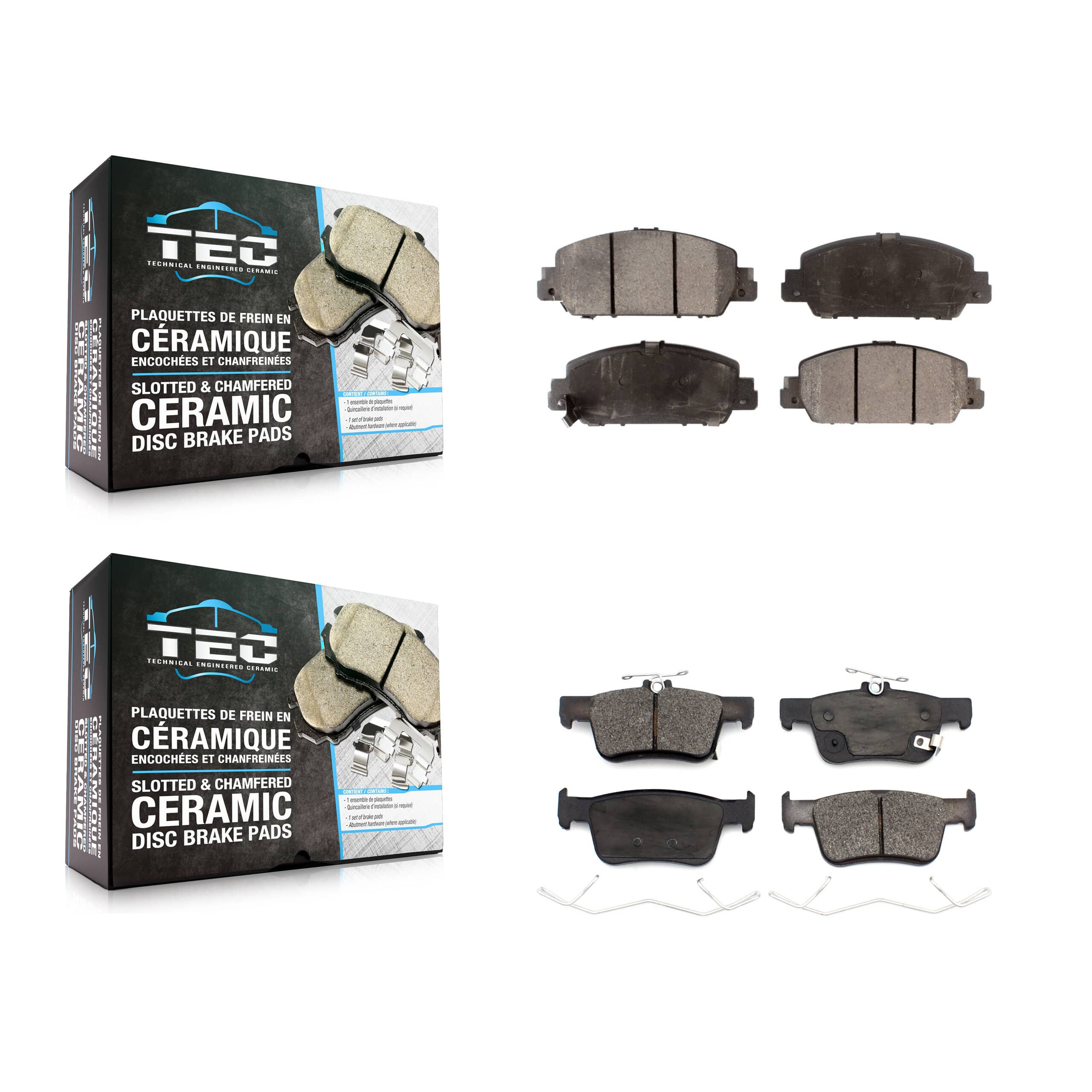 TEC - KTC-100588 - Front and Rear Disc Brake Pad Kits