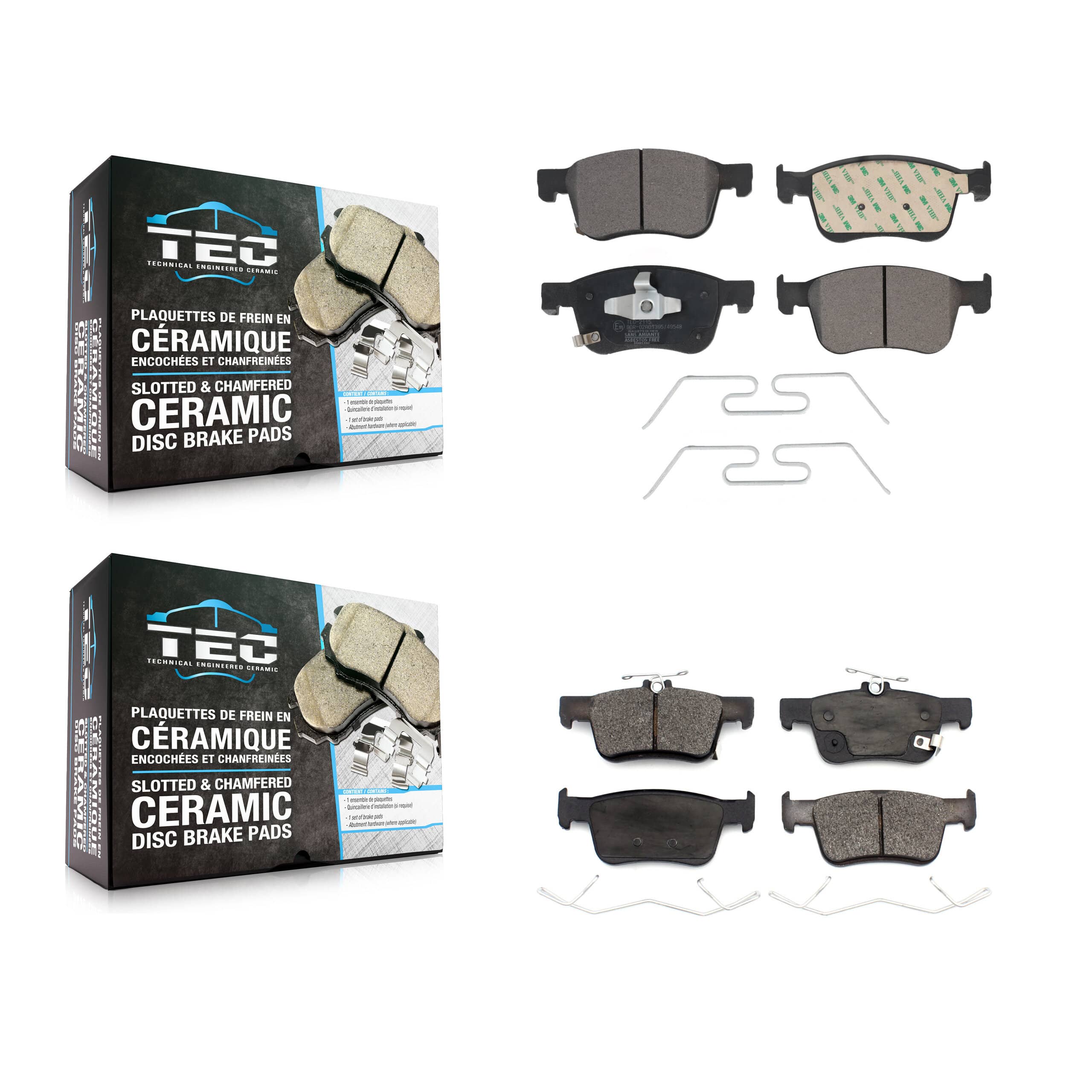 TEC - KTC-100603 - Front and Rear Disc Brake Pad Kits