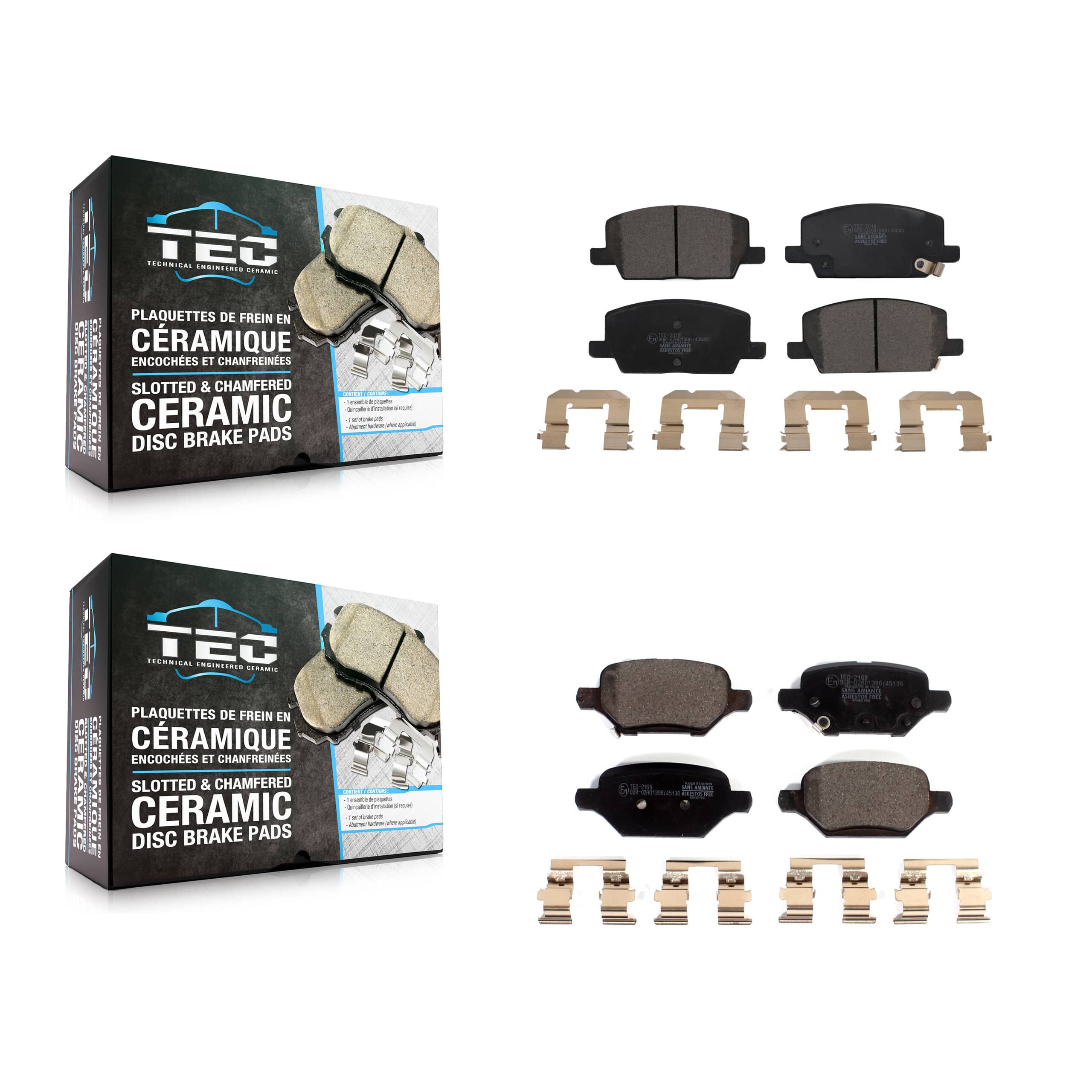 TEC - KTC-100611 - Front and Rear Disc Brake Pad Kits