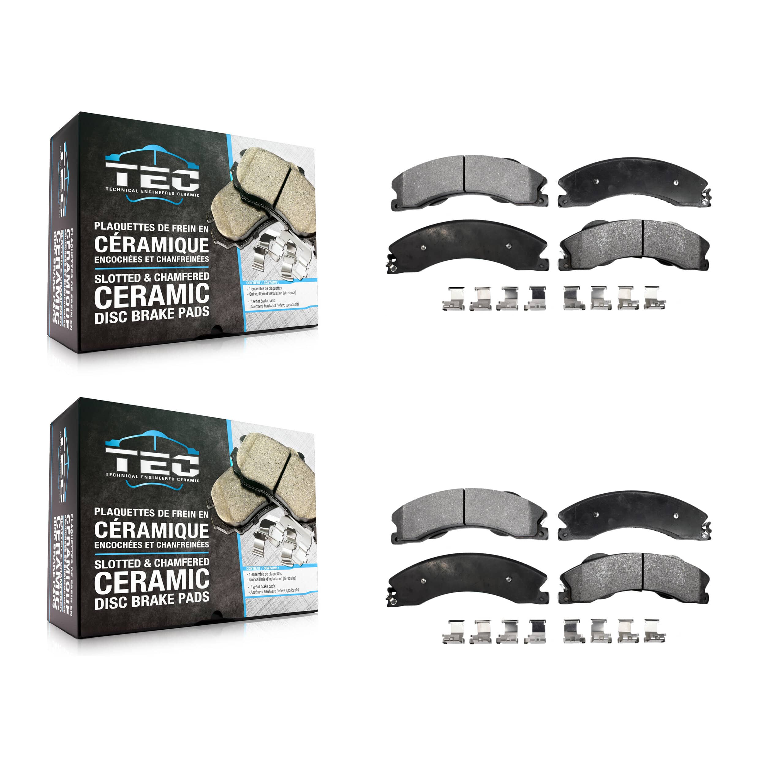 TEC - KTC-100624 - Front and Rear Disc Brake Pad Kits