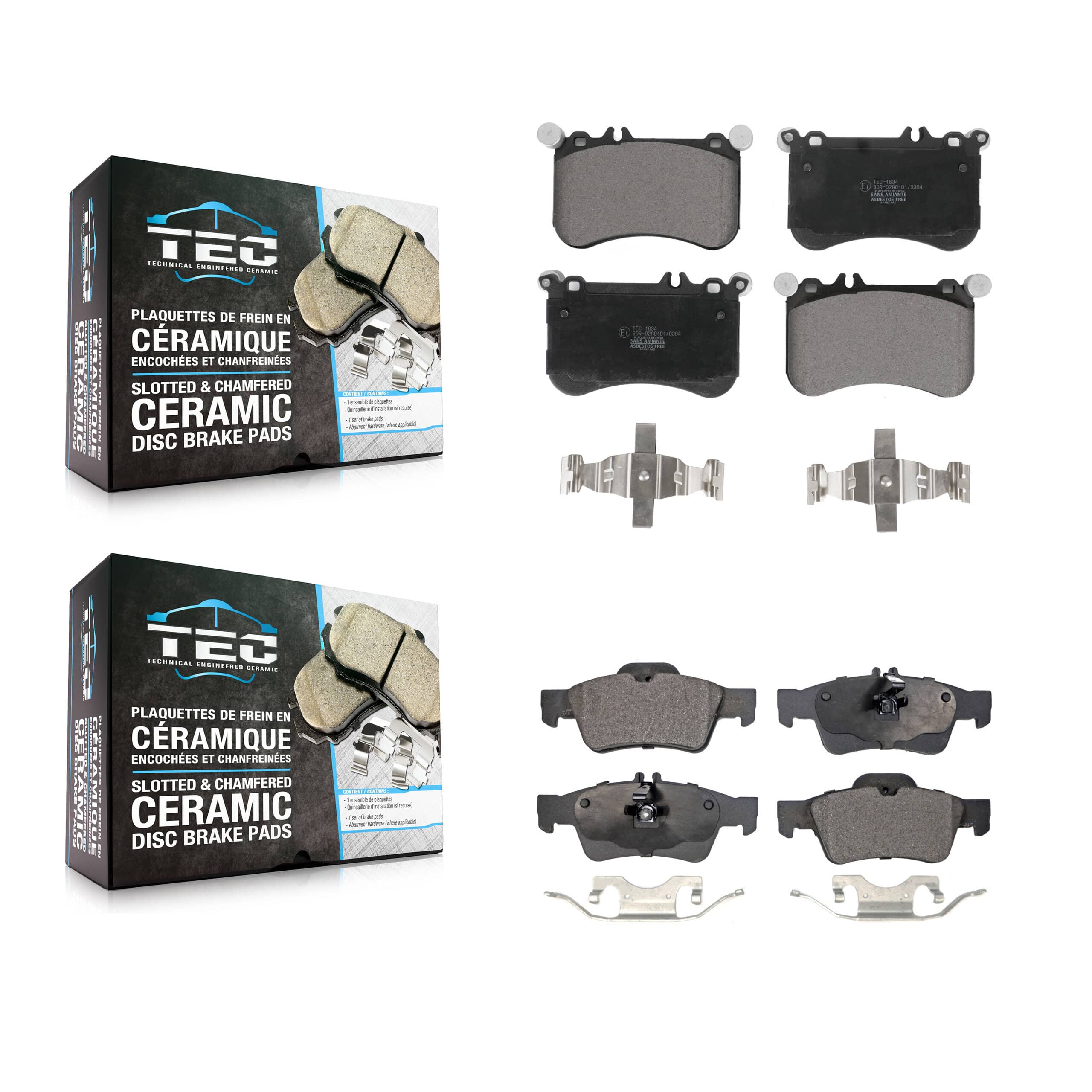 TEC - KTC-100631 - Front and Rear Disc Brake Pad Kits