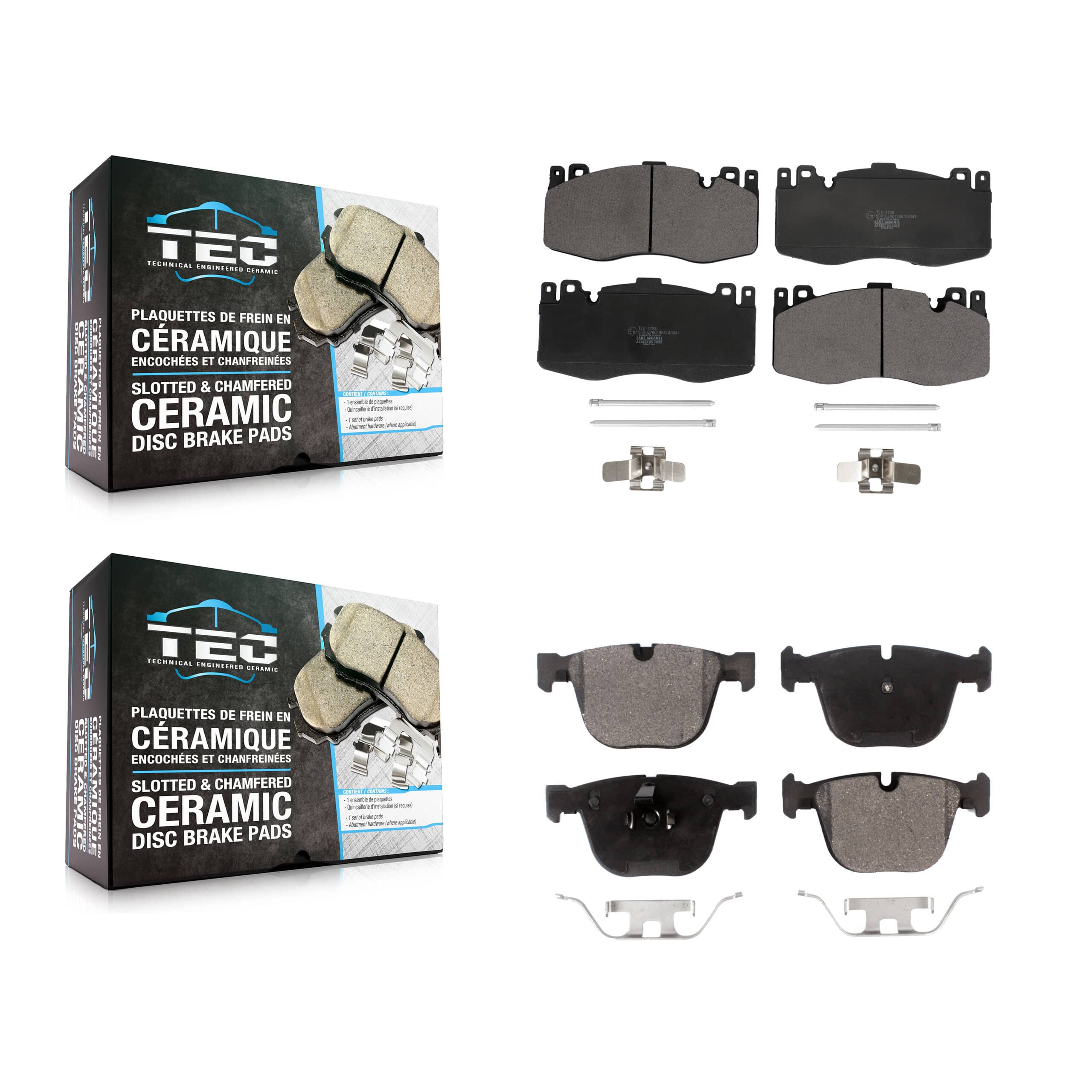 TEC - KTC-100668 - Front and Rear Disc Brake Pad Kits