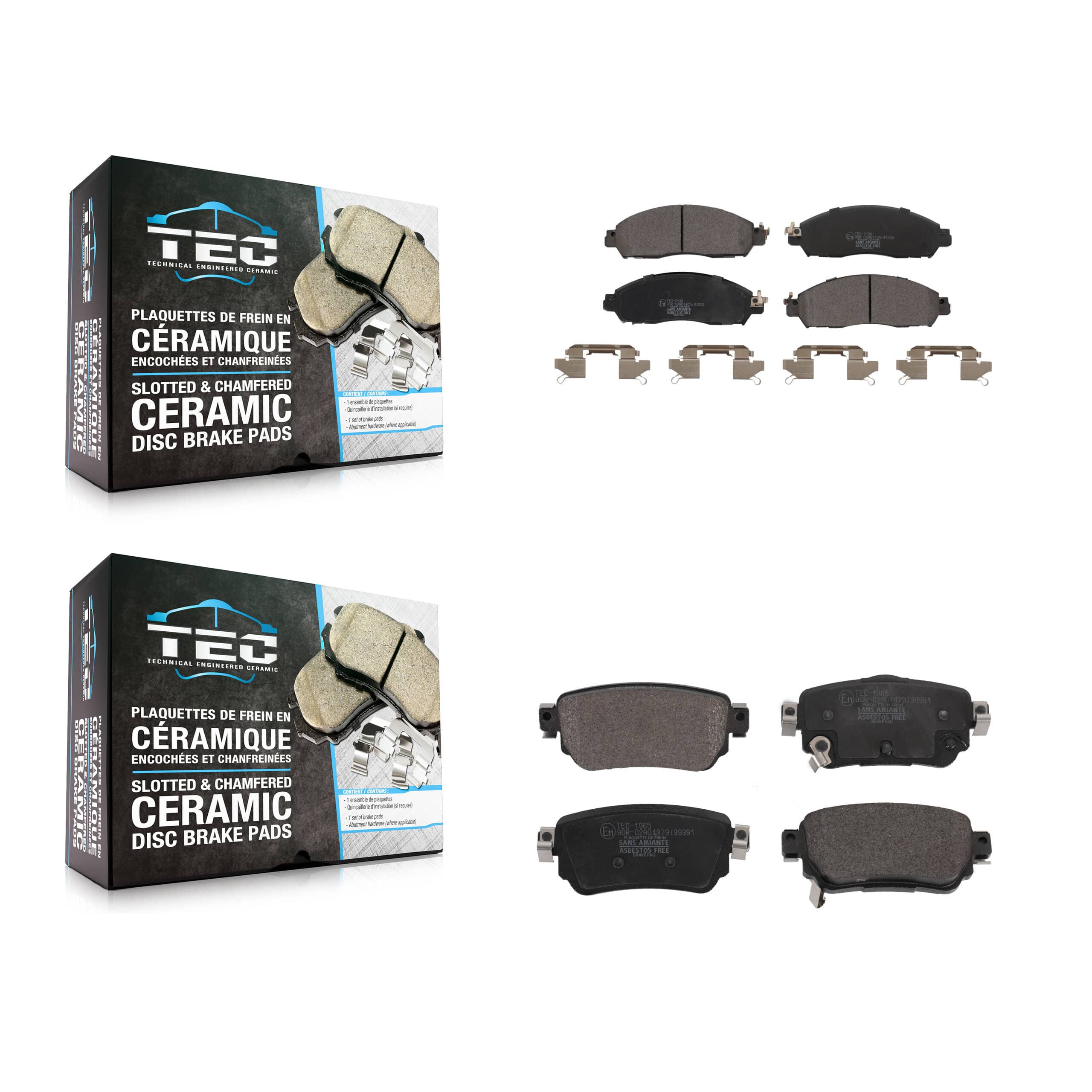 TEC - KTC-100677 - Front and Rear Disc Brake Pad Kits
