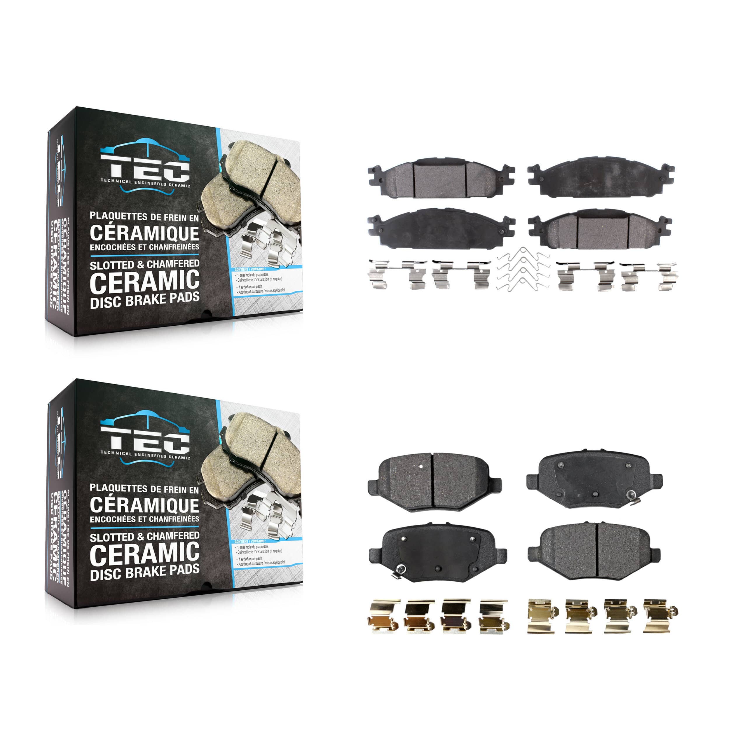 TEC - KTC-100742 - Front and Rear Disc Brake Pad Kits