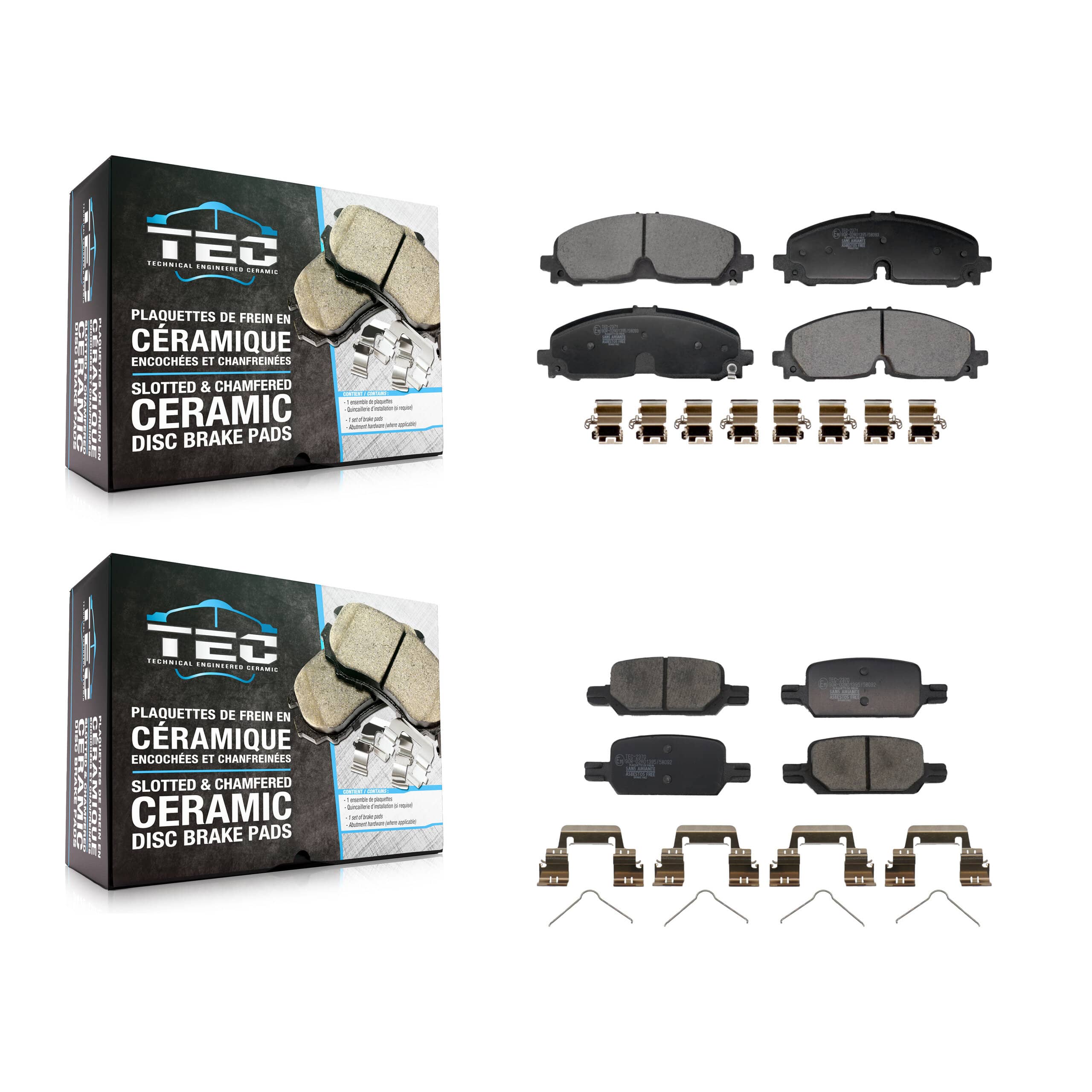TEC - KTC-100796 - Front and Rear Disc Brake Pad Kits