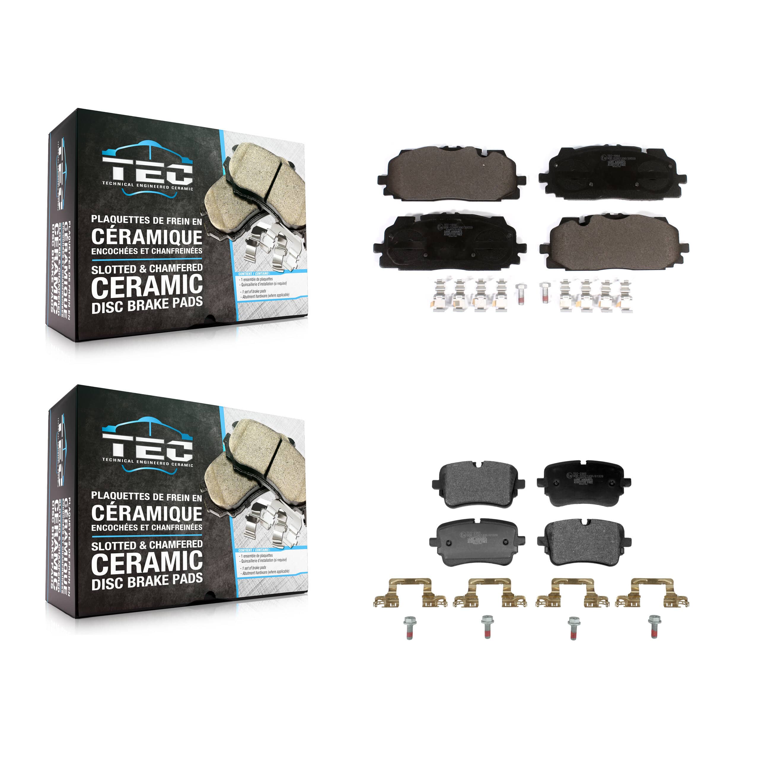 TEC - KTC-100849 - Front and Rear Disc Brake Pad Kits