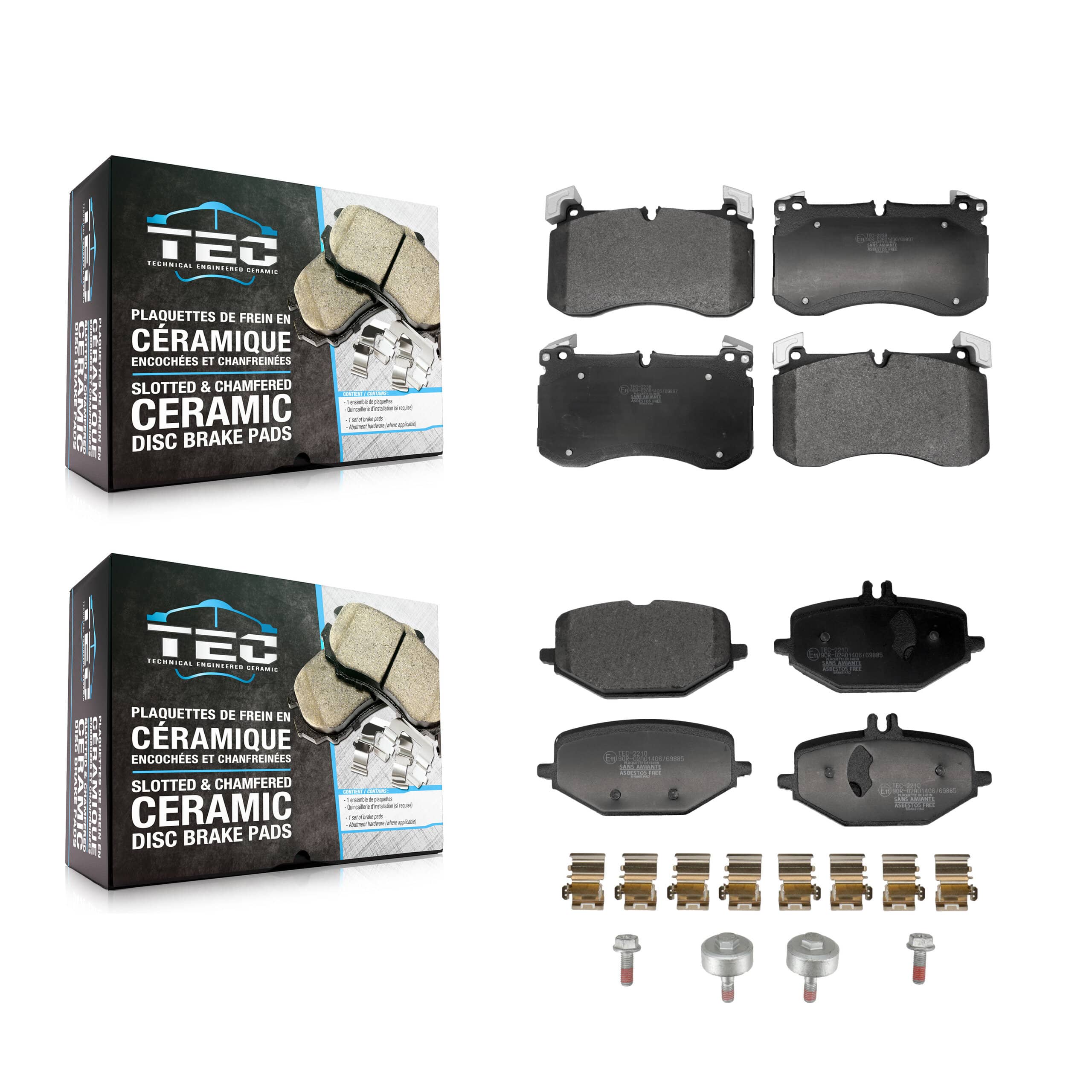 TEC - KTC-100860 - Front and Rear Disc Brake Pad Kits