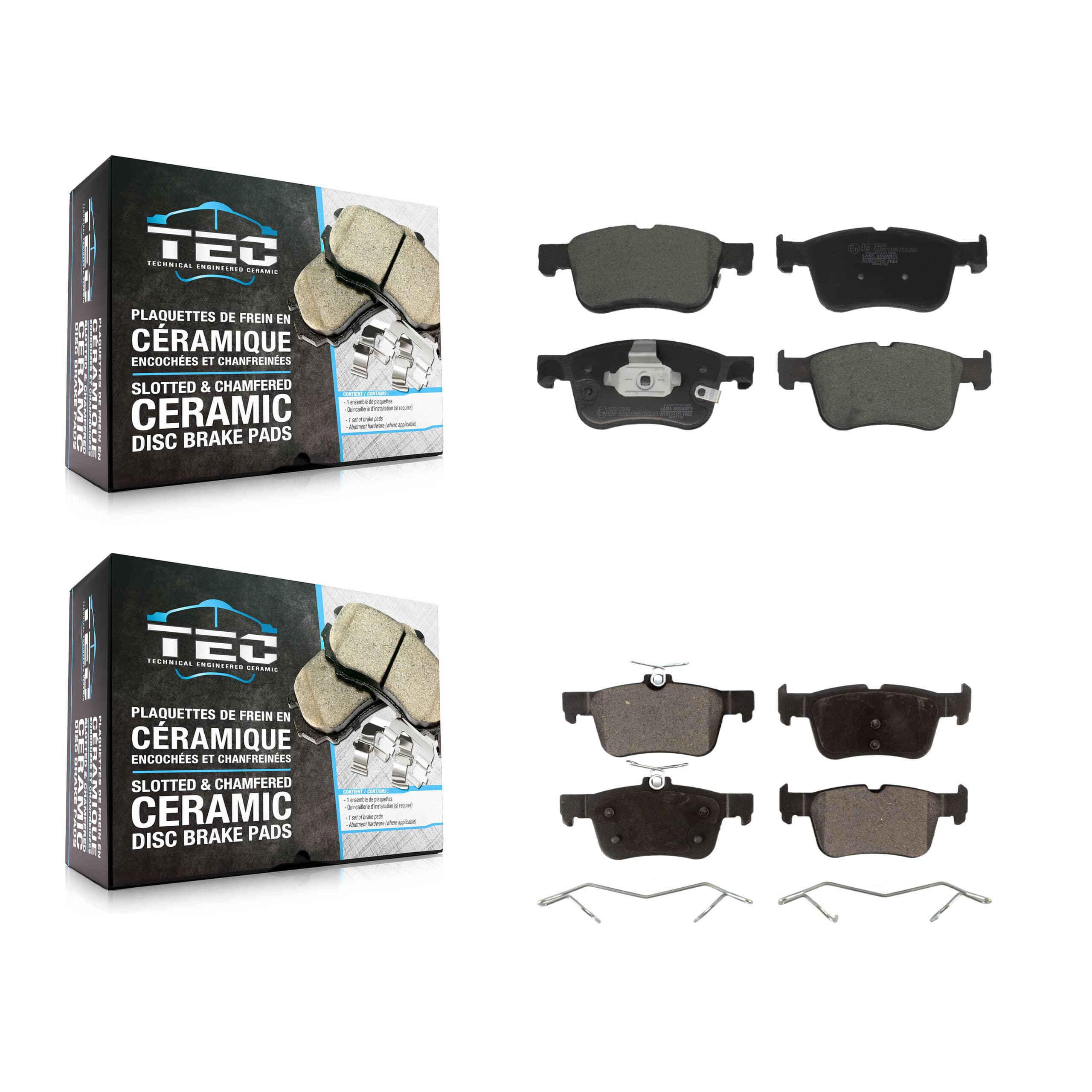 TEC - KTC-100868 - Front and Rear Disc Brake Pad Kits