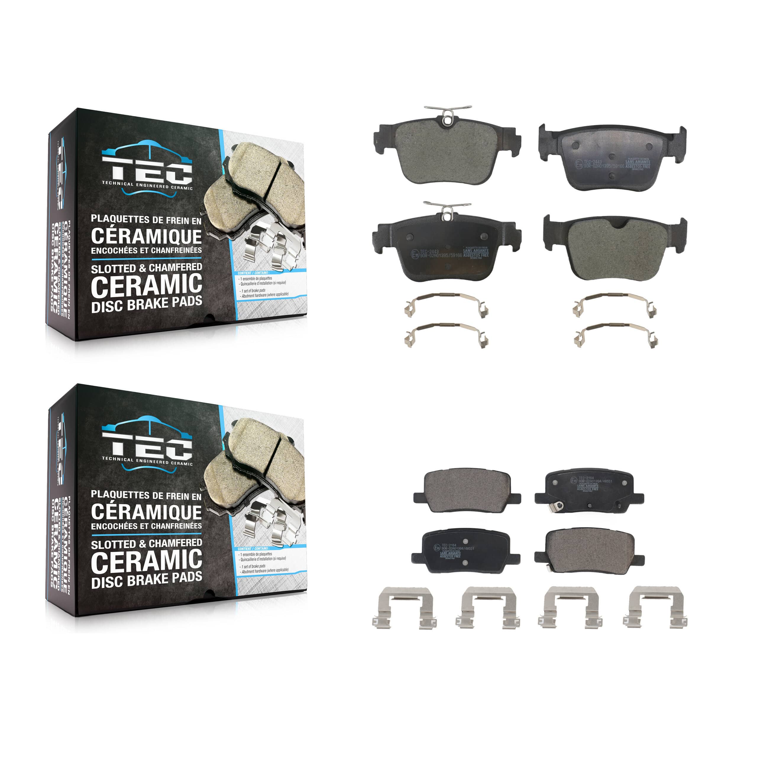 TEC - KTC-100924 - Front and Rear Disc Brake Pad Kits
