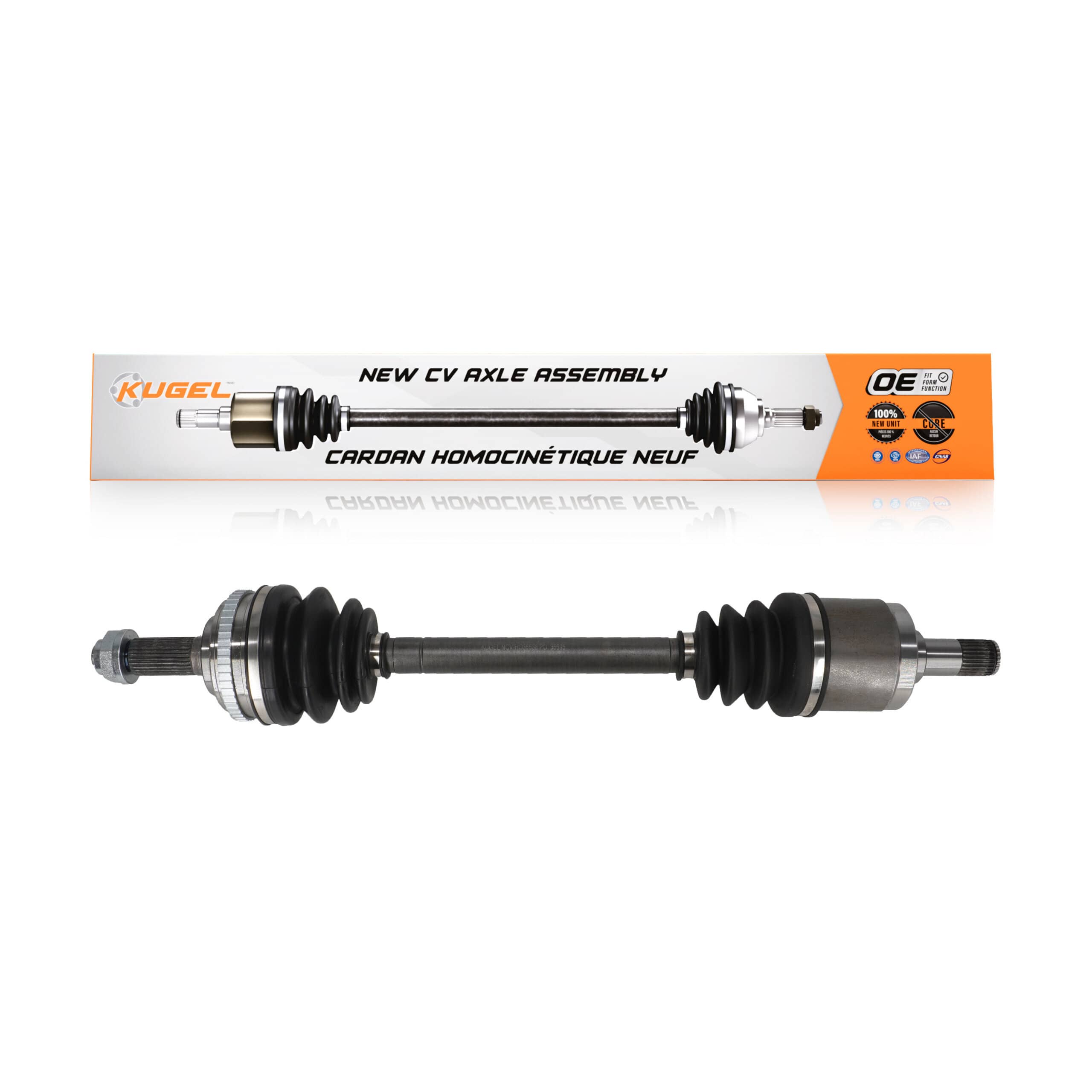 Kugel - NCV-HO36538 - Front Right CV Axle Shaft