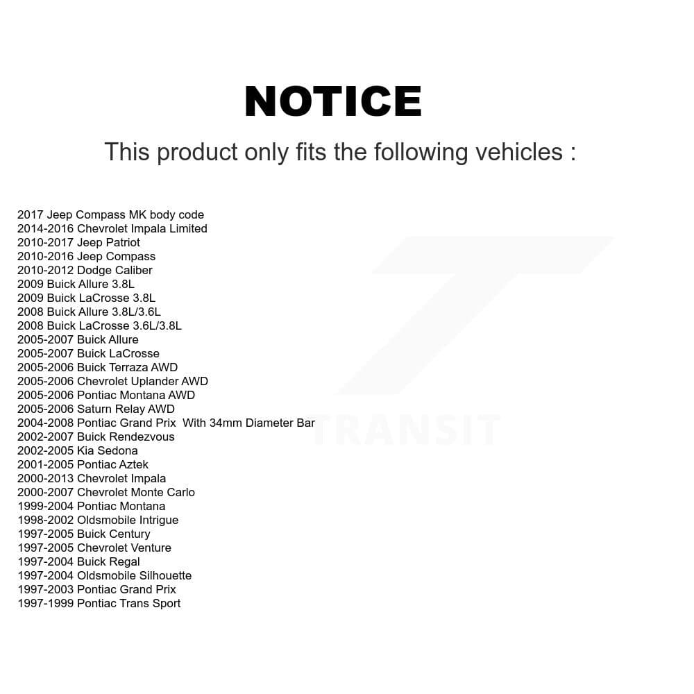 Top Quality - 72-K5342 - Front Suspension Stabilizer Bar Link Kit image 2