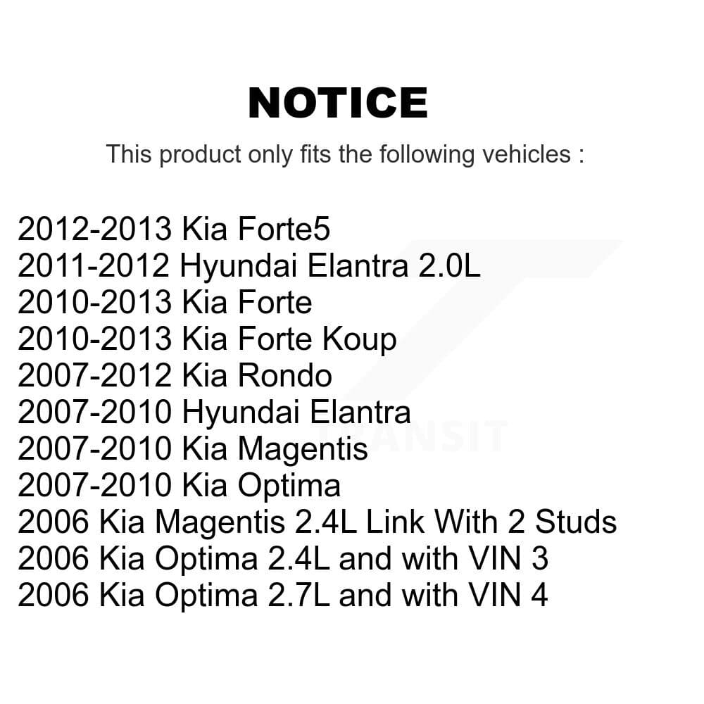 Top Quality - 72-K750032 - Front Suspension Stabilizer Bar Link Kit image 2