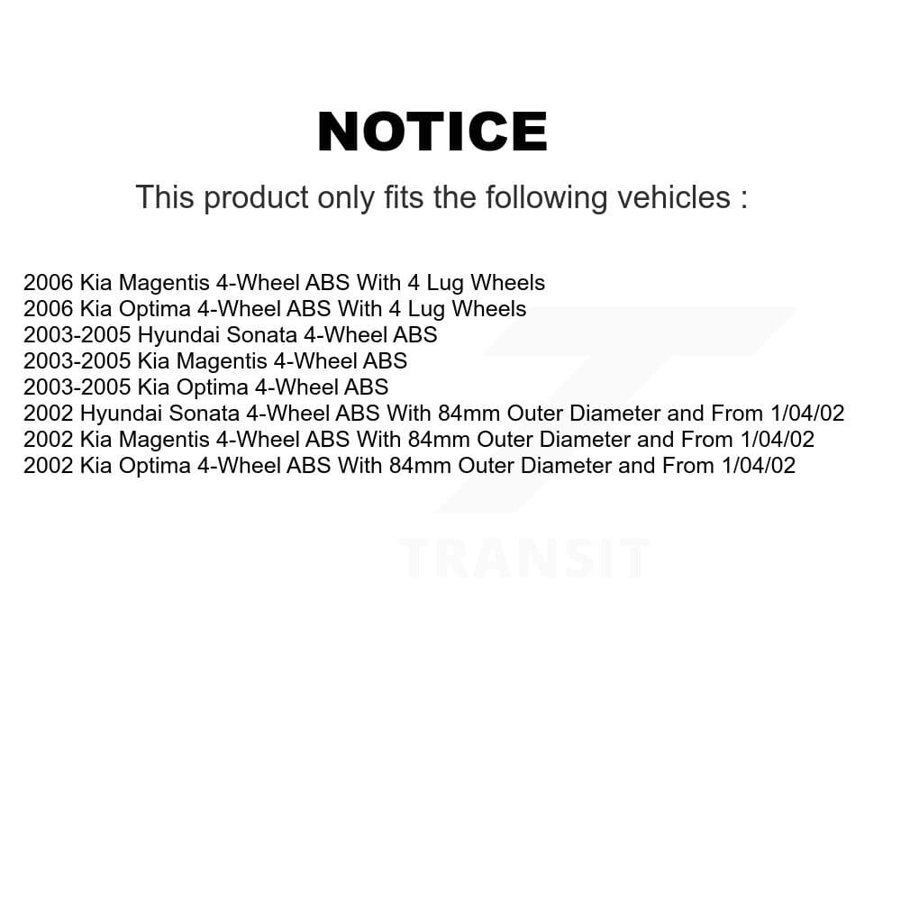 Kugel - K70-101551 - Front and Rear Wheel Bearing Kits image 14