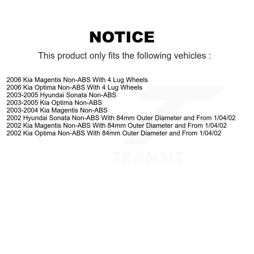 Kugel - K70-101552 - Front and Rear Wheel Bearing Kits image 14