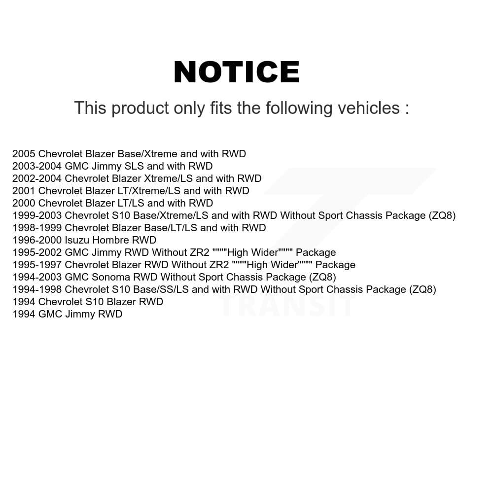TMC - K78-100185 - Front and Rear Shock Absorber Kits image 2