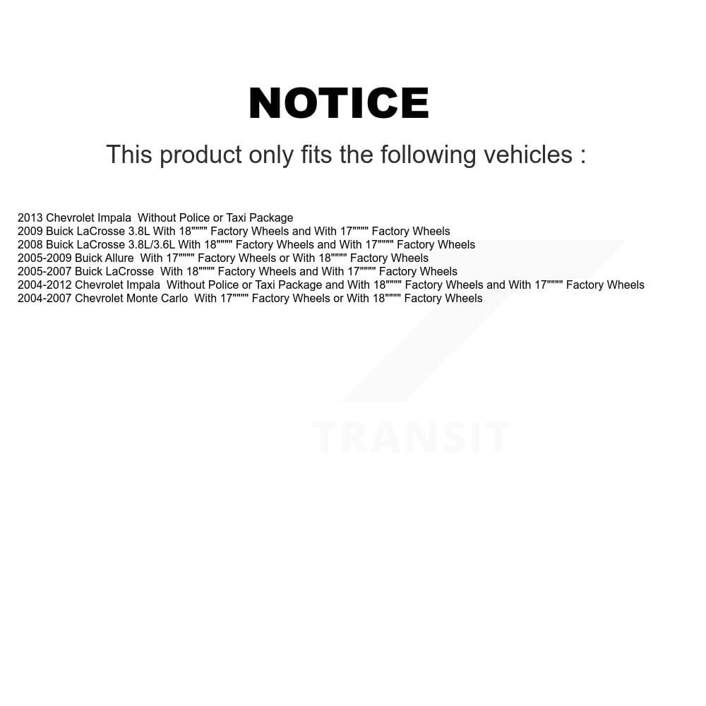 TMC - K78-100866 - Front and Rear Suspension Strut Kits image 2