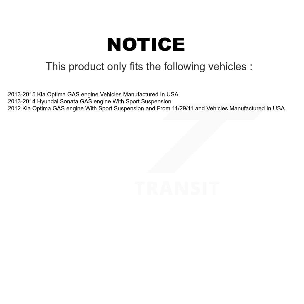 Transit Auto - K78M-100257 - Front and Rear Suspension Strut and Coil Spring Assembly Kits image 2