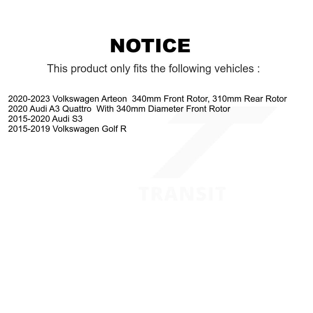 Transit Auto - K8A-103310 - Front and Rear Disc Brake Kits image 19