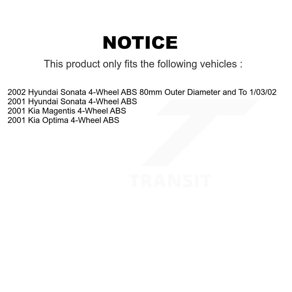 Transit Auto - KBB-117095 - Front and Rear Wheel Bearing Kits image 19