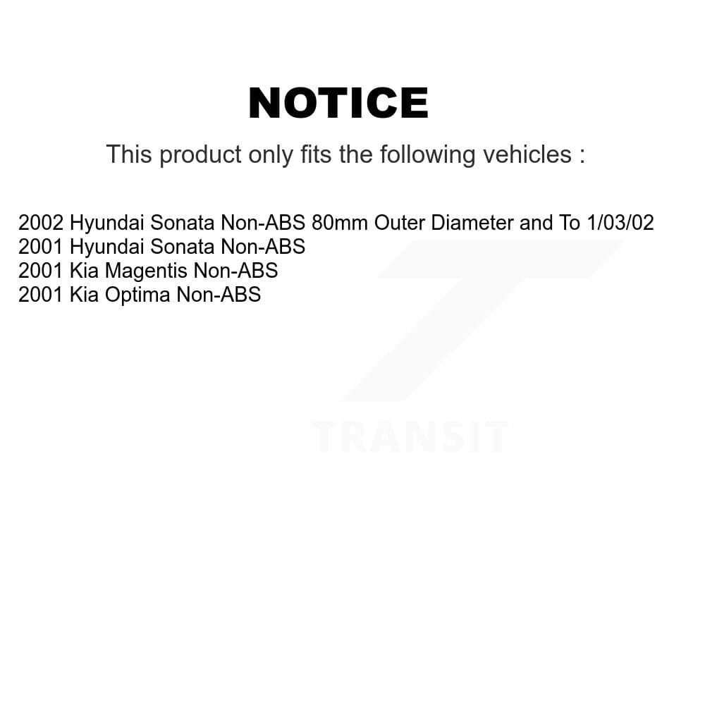 Transit Auto - KBB-117096 - Front and Rear Wheel Bearing Kits image 19
