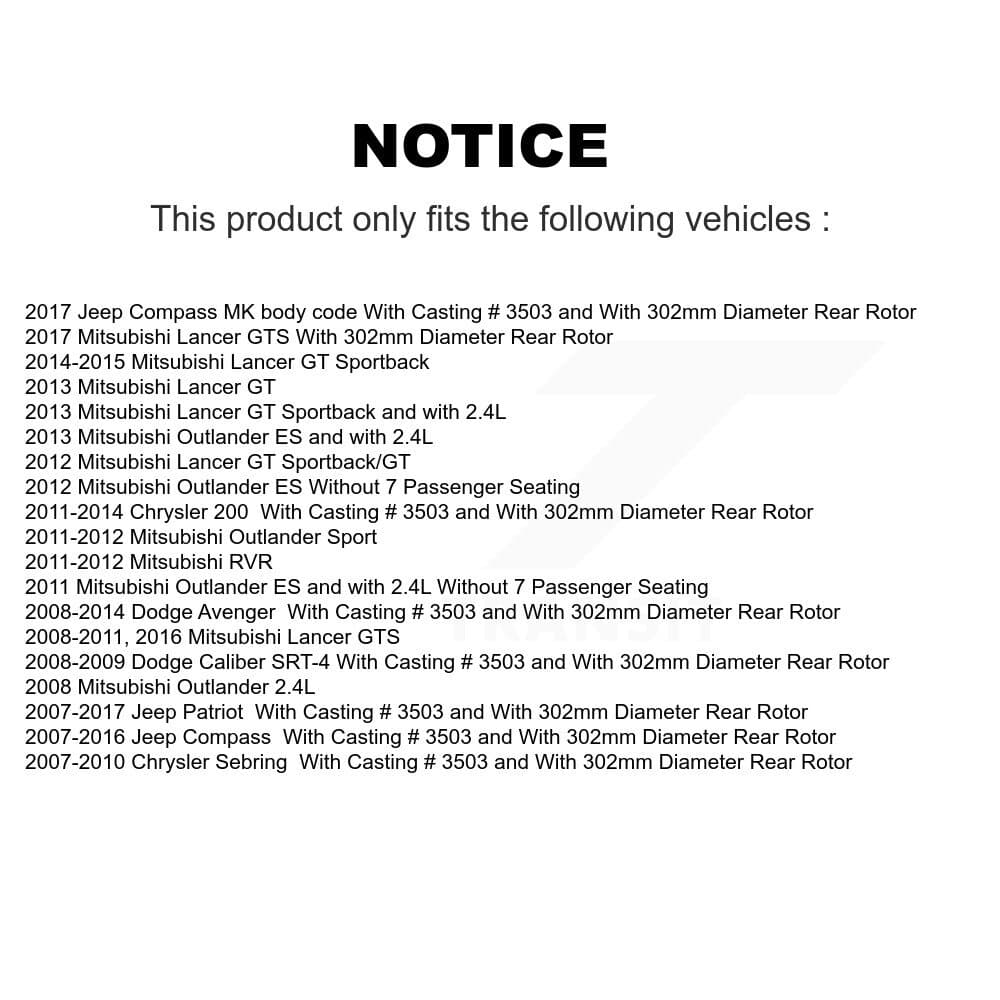Transit Auto - KC8-100376P - Rear Disc Brake Kits image 24