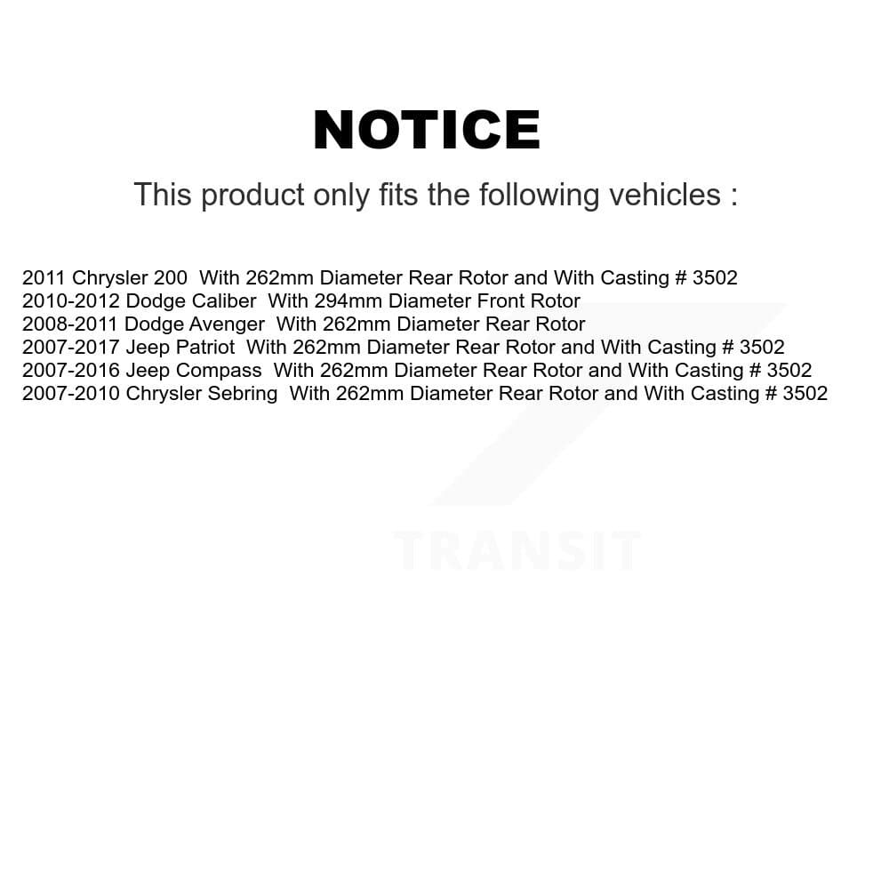 Transit Auto - KC8-102005N - Front and Rear Disc Brake Kits image 24