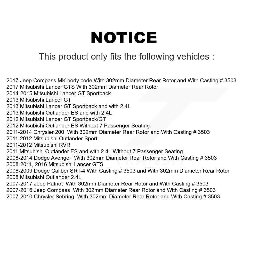 Transit Auto - KCD-100535T - Rear Disc Brake Kits image 24