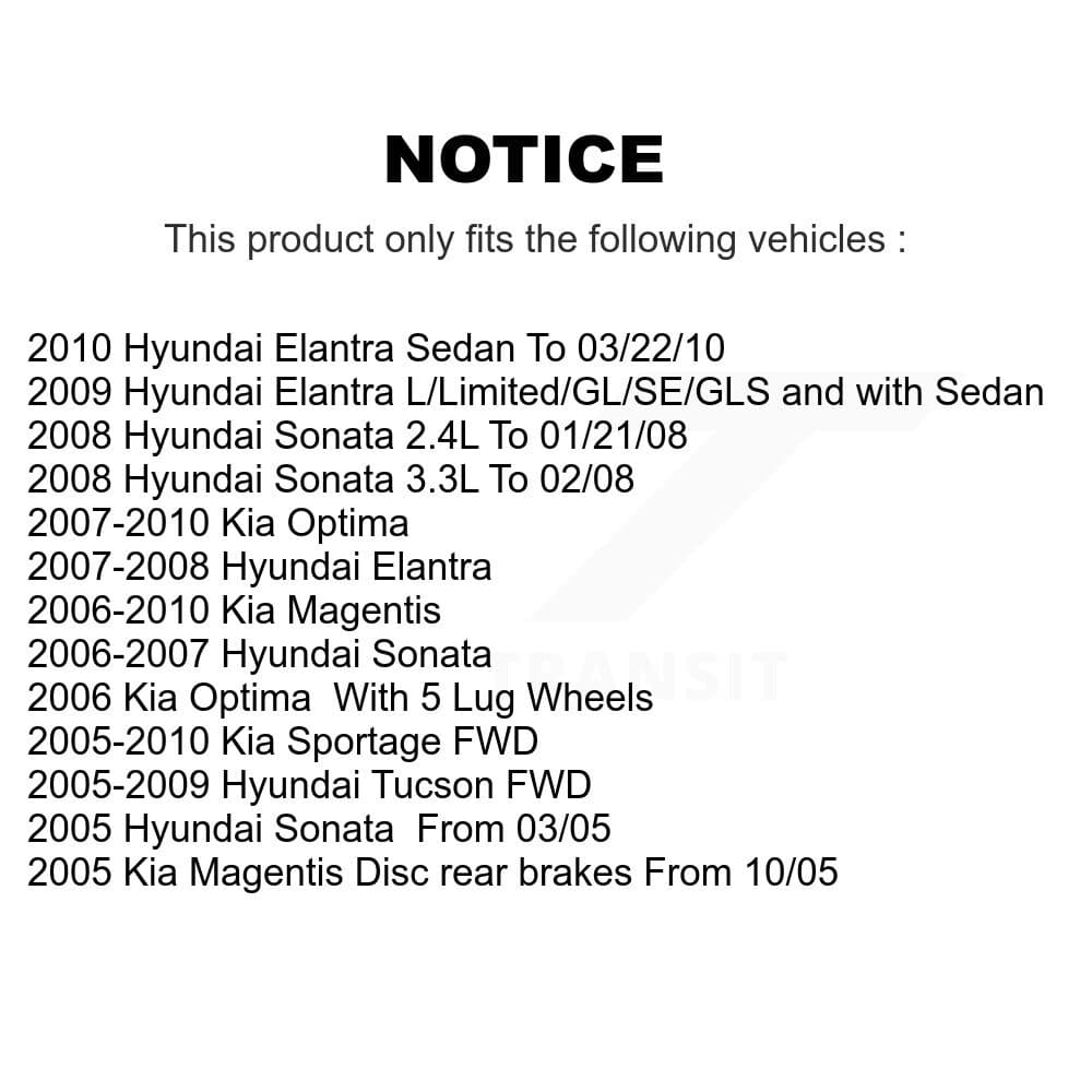 Transit Auto - KCN-100129 - Front and Rear Disc Brake Pad Kits image 14