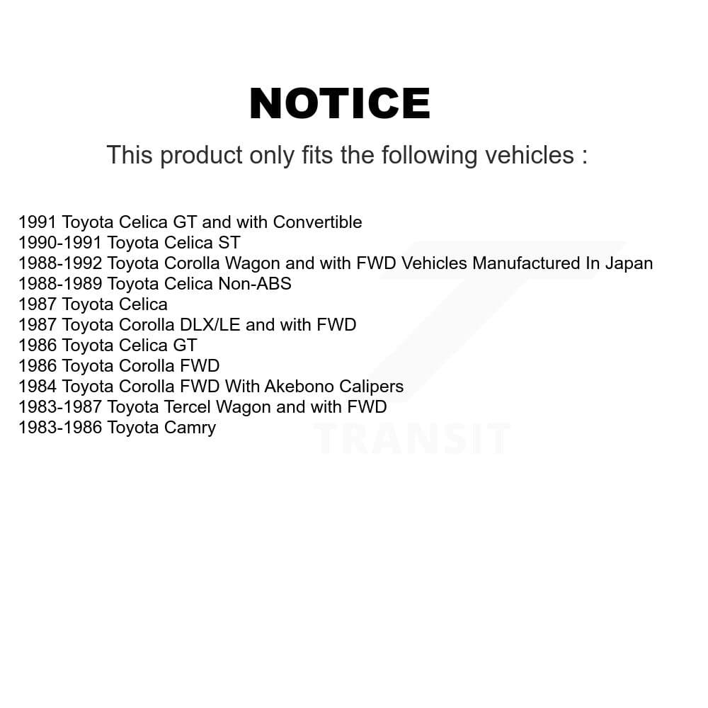 Transit Auto - KCN-100307 - Front and Rear Disc Brake Pad Kits image 14