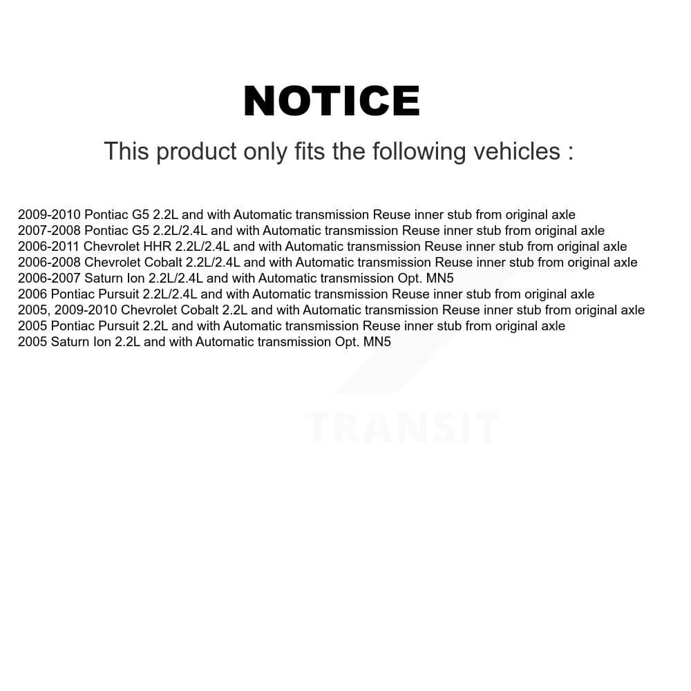 Kugel - KCV-100146 - Front CV Axle Shaft Kits image 12