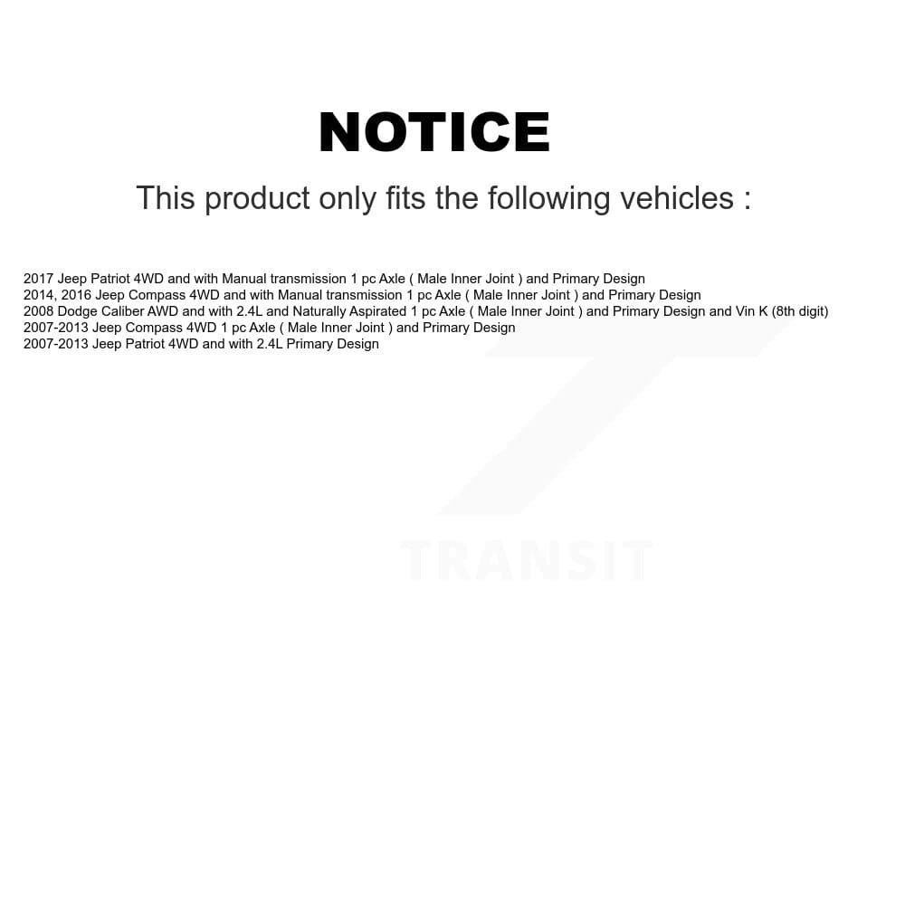Kugel - KCV-100182 - Front and Rear CV Axle Shaft Kits image 12
