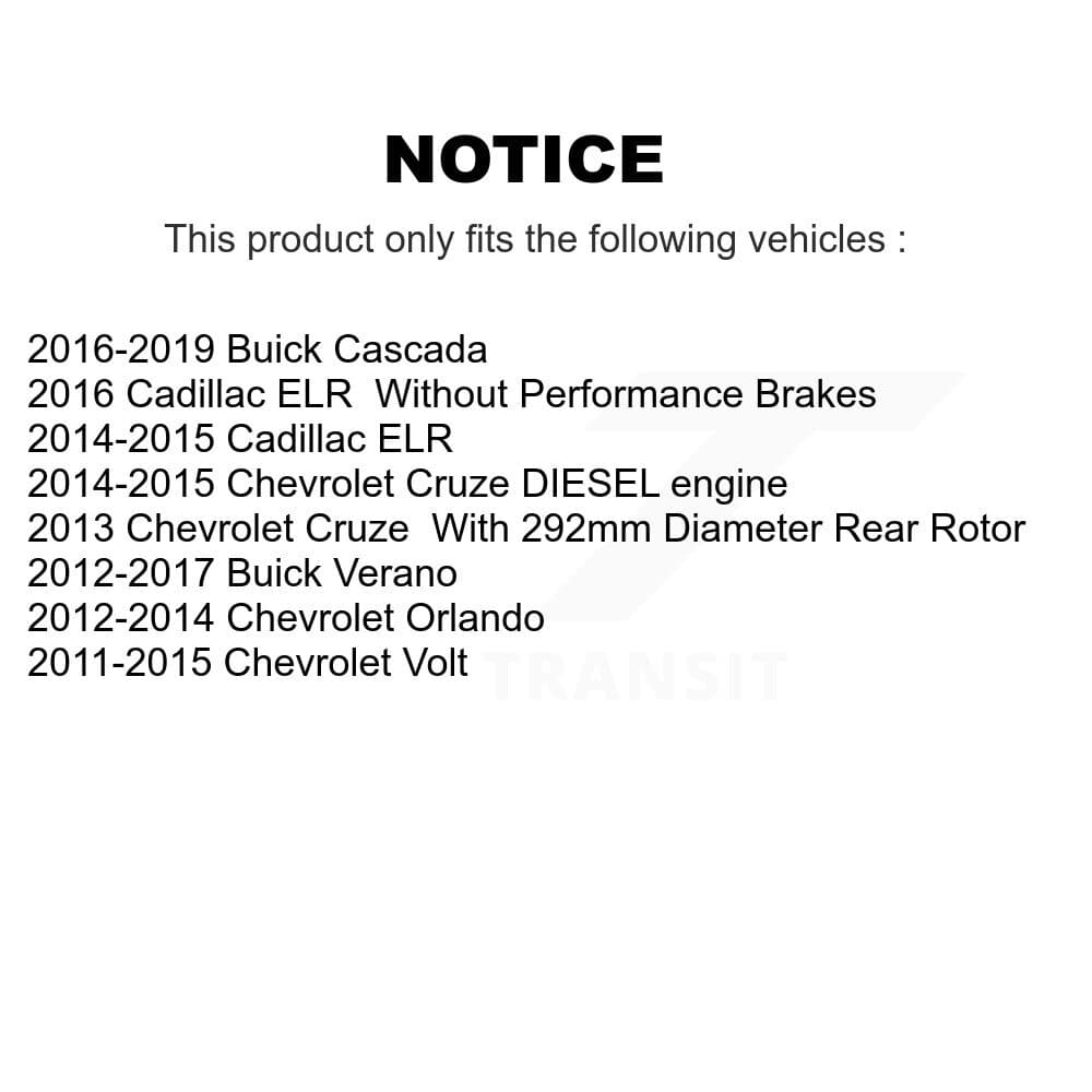 DS-One - KD-100114 - Rear Disc Brake Rotor Kits image 17