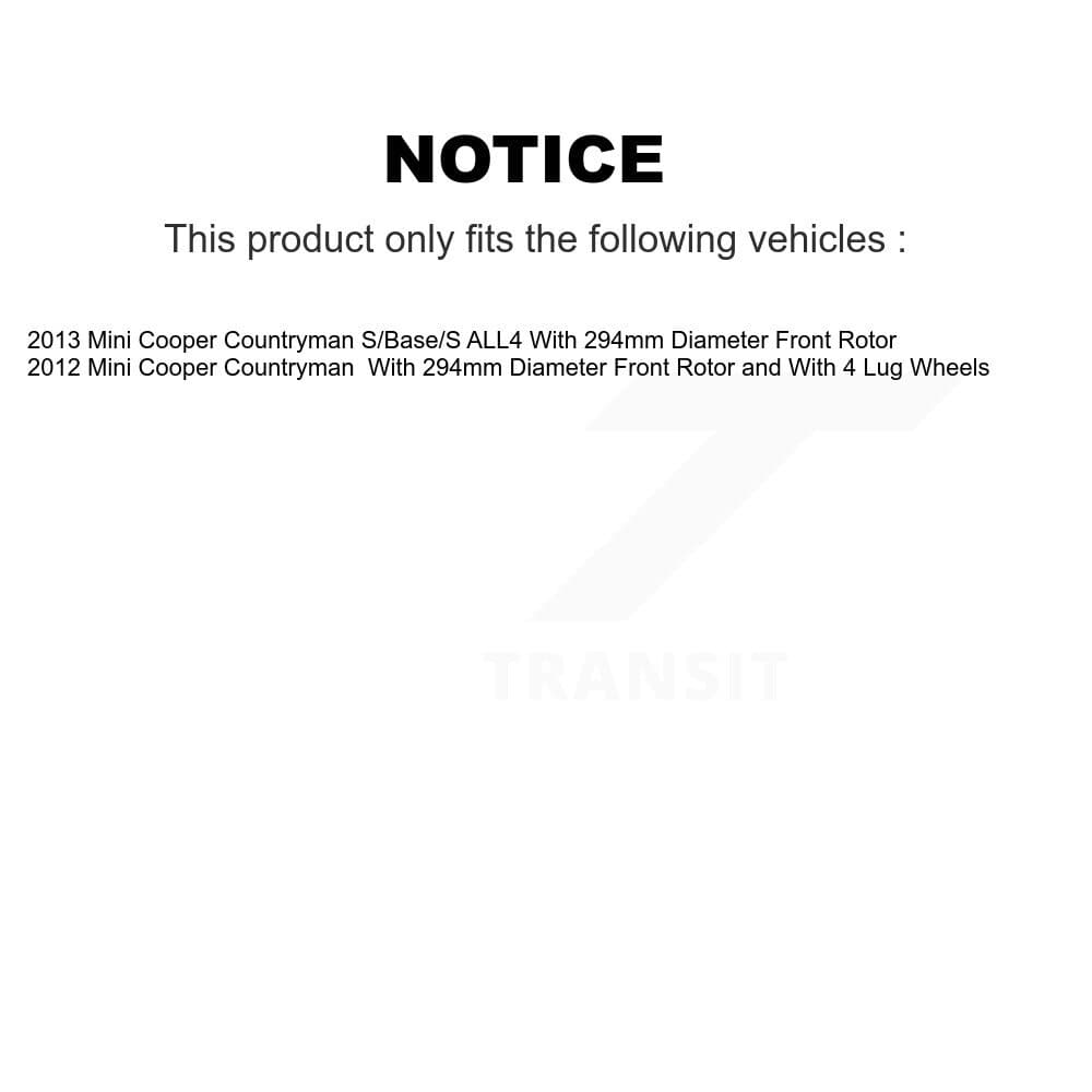 DS-One - KD-100483 - Front and Rear Disc Brake Rotor Kits image 17