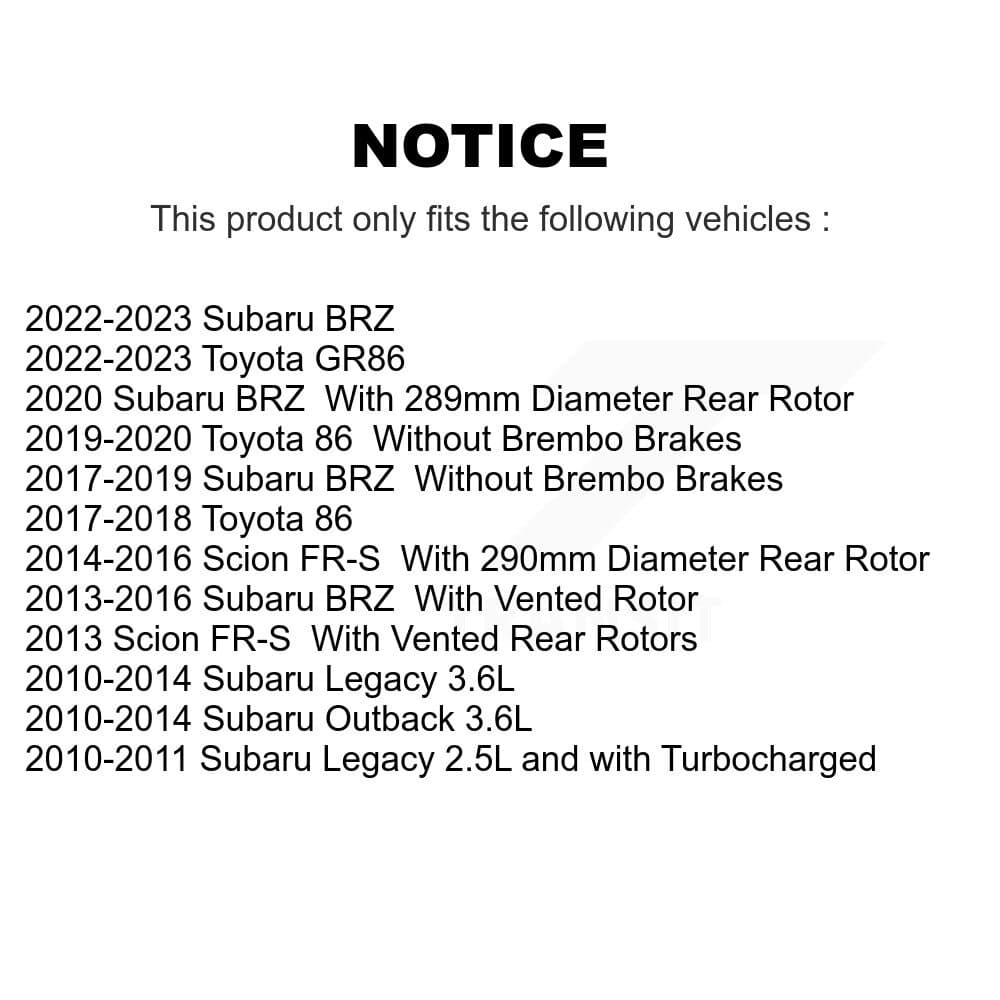 DS-One - KD-100538 - Rear Disc Brake Rotor Kits image 17