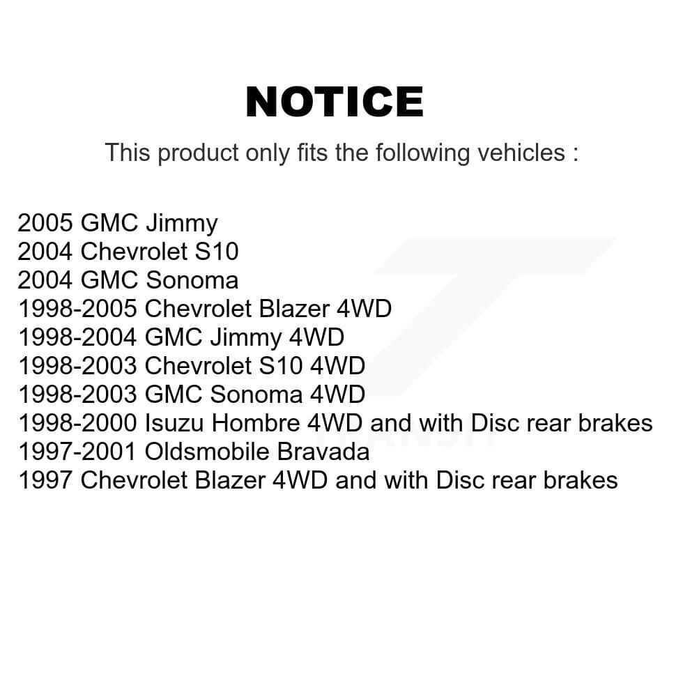Genius - KG-100695 - Front and Rear Disc Brake Rotor Kits image 14