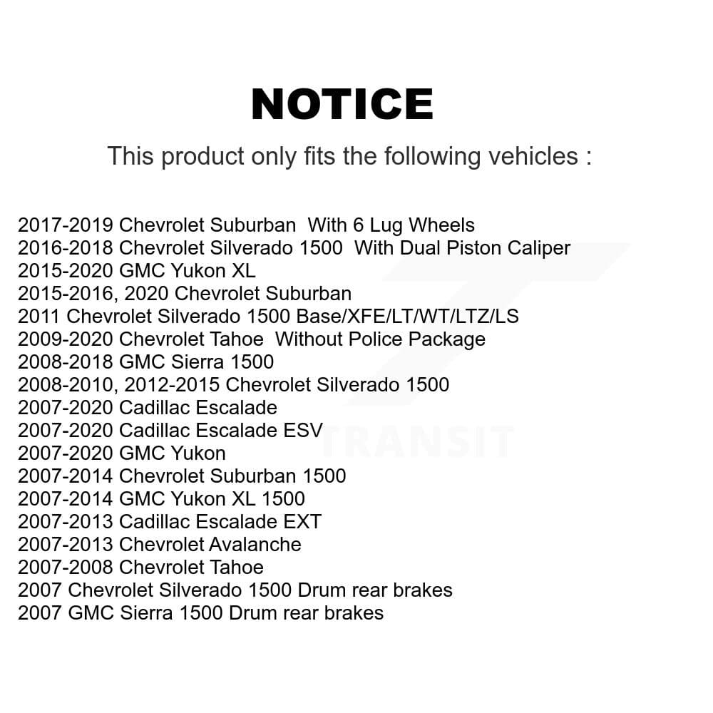 Genius - KG-100720 - Front and Rear Disc Brake Rotor Kits image 14