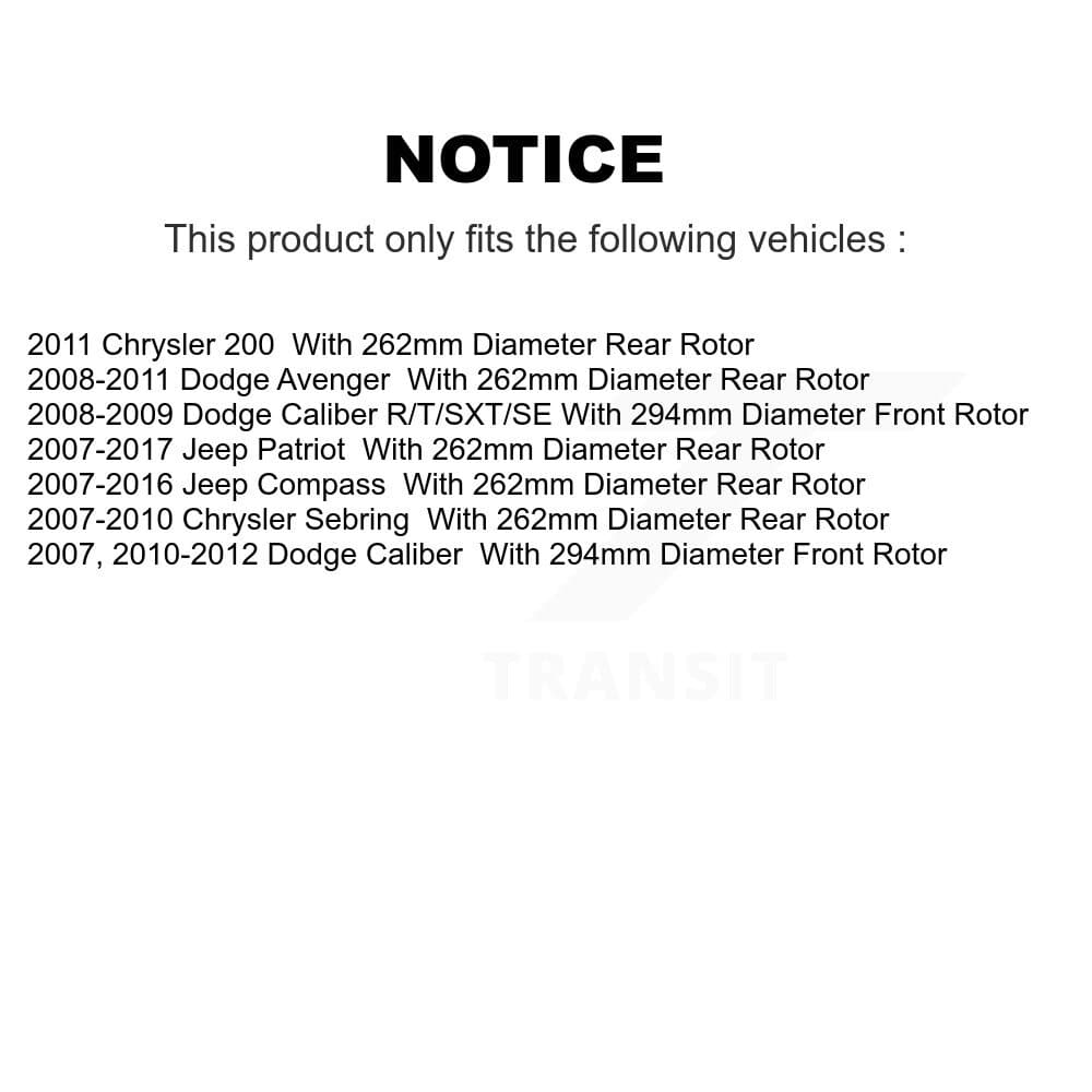 Genius - KG-100840 - Front and Rear Disc Brake Rotor Kits image 14