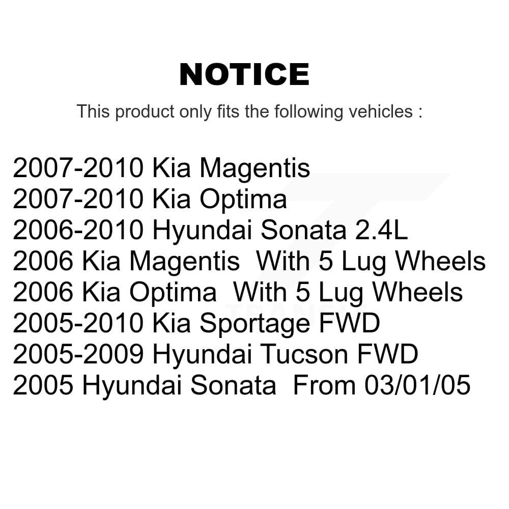 Genius - KG-100921 - Front and Rear Disc Brake Rotor Kits image 14