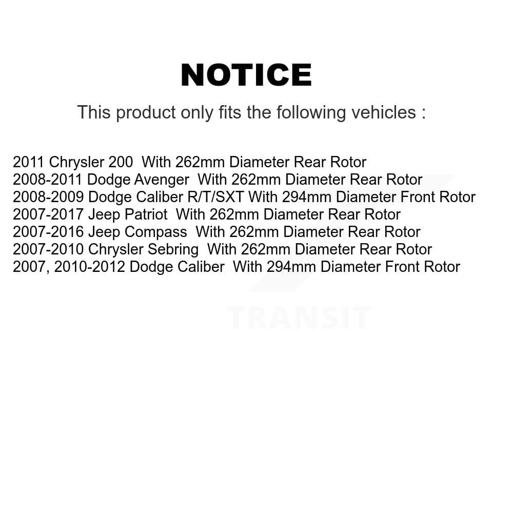 Transit Auto - KGA-101692 - Front and Rear Disc Brake Kits image 19