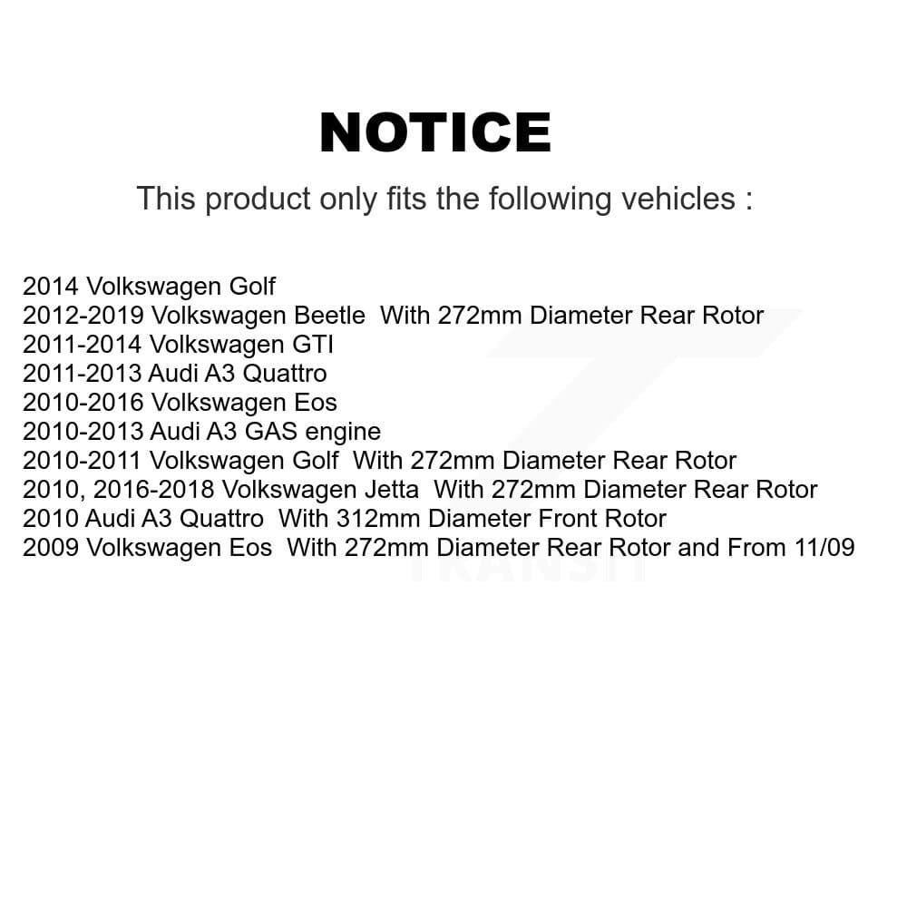 AmeriBRAKES - KNF-100724 - Front and Rear Disc Brake Pad Kits image 7
