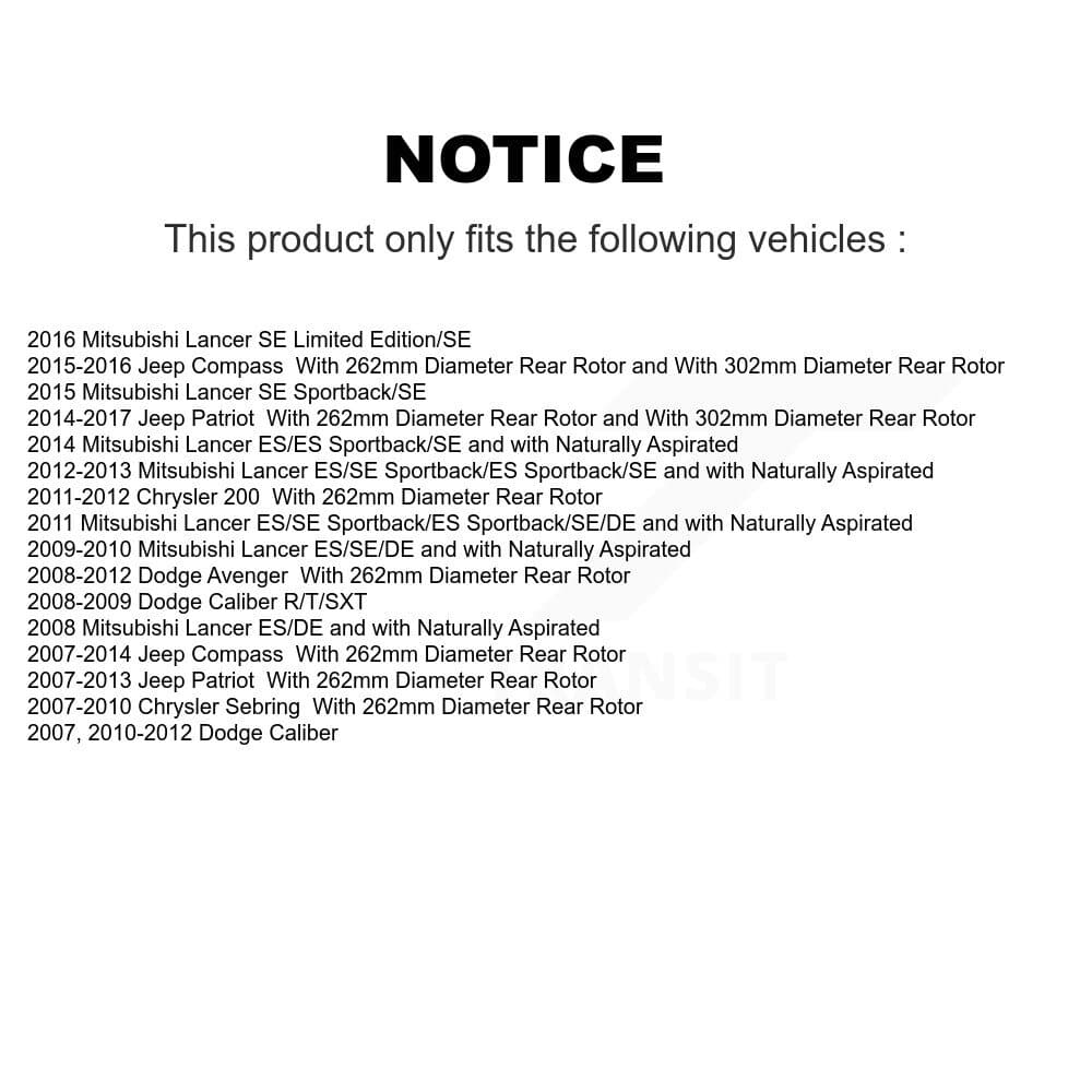 Transit Auto - KNN-100451 - Front and Rear Disc Brake Pad Kits image 14