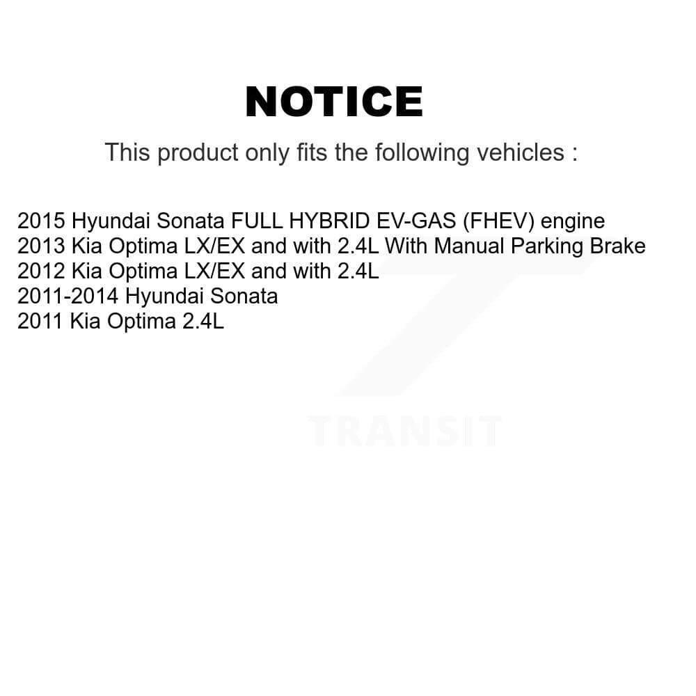 Transit Auto - KNN-100960 - Front and Rear Disc Brake Pad Kits image 14