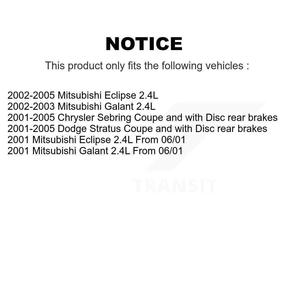 Transit Auto - KTN-100182 - Front and Rear Disc Brake Pad Kits image 19