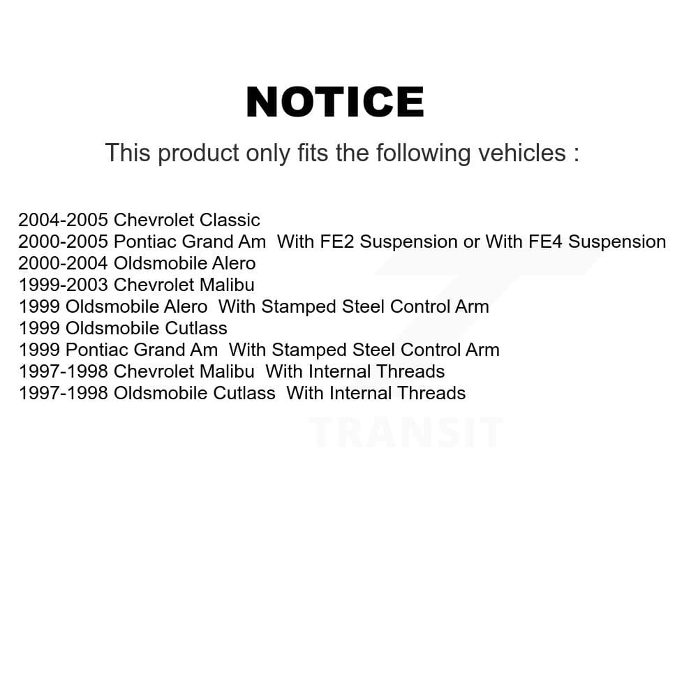TOR - KTR-100443 - Front Suspension Control Arm and Ball Joint Assembly Kits image 2