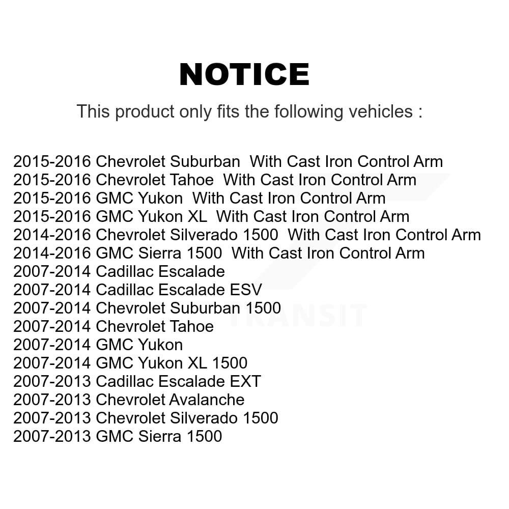 TOR - KTR-101423 - Front Lower Suspension Control Arm and Ball Joint Assembly Kits image 2