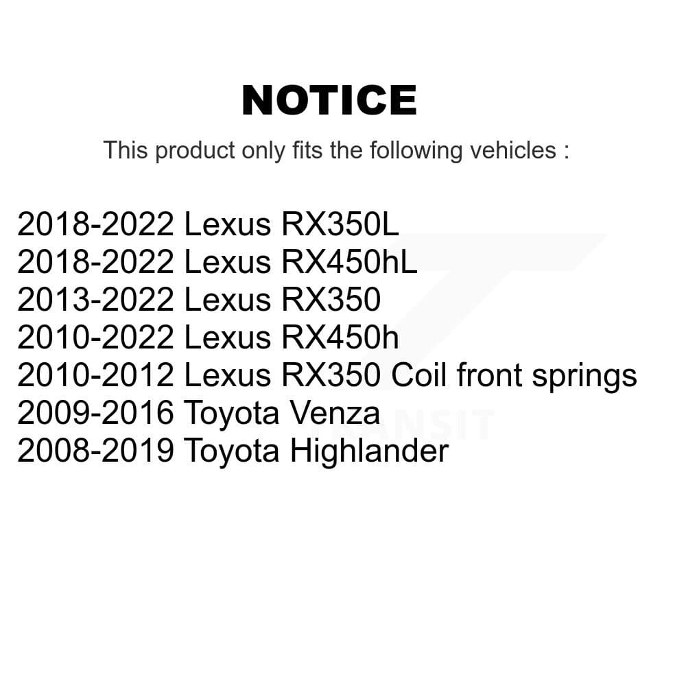 TOR - KTR-101473 - Front Lower Suspension Control Arm and Ball Joint Assembly Kits image 2