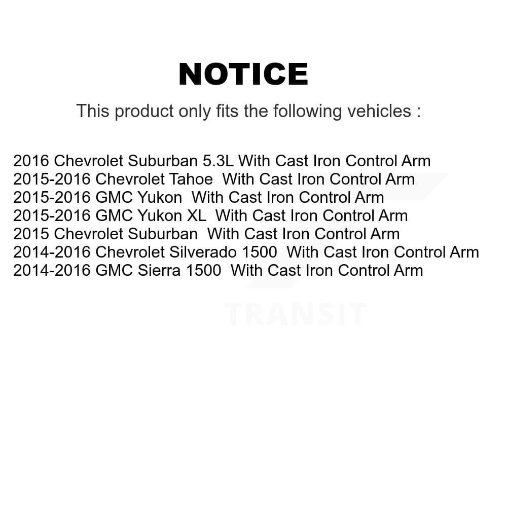 TOR - KTR-101714 - Front Suspension Control Arm and Ball Joint Assembly Kits image 2