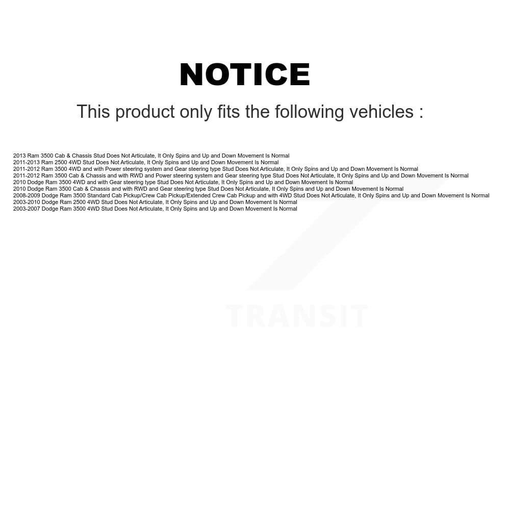 TOR - KTR-101811 - Front Suspension Ball Joint Kits image 2