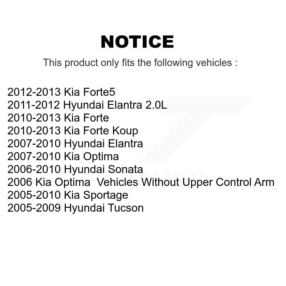 TOR - KTR-102246 - Front Lower Rearward Suspension Control Arm Bushing Kits image 2
