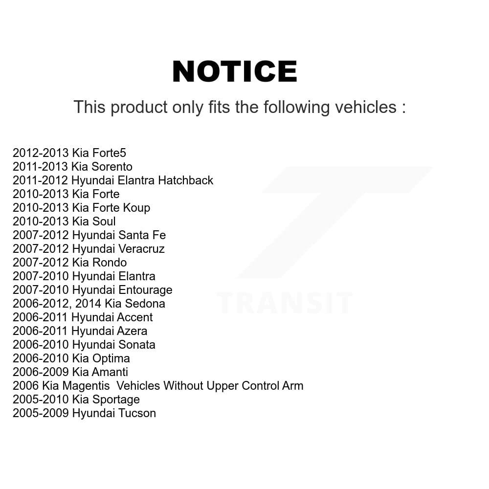TOR - KTR-102275 - Front Lower Forward Suspension Control Arm Bushing Kits image 2